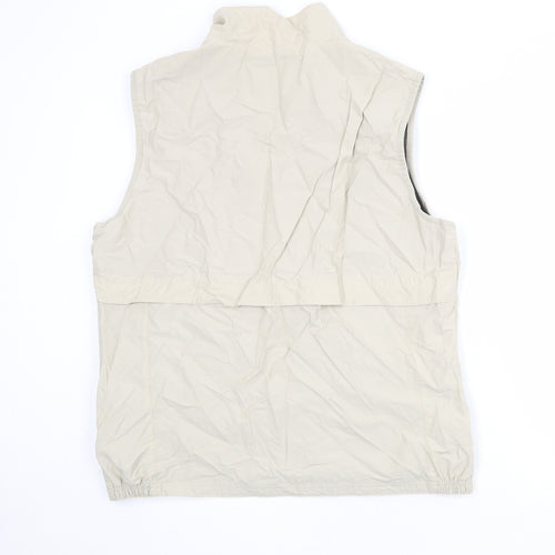 Marks and Spencer Mens Beige Gilet Jacket Size L Zip