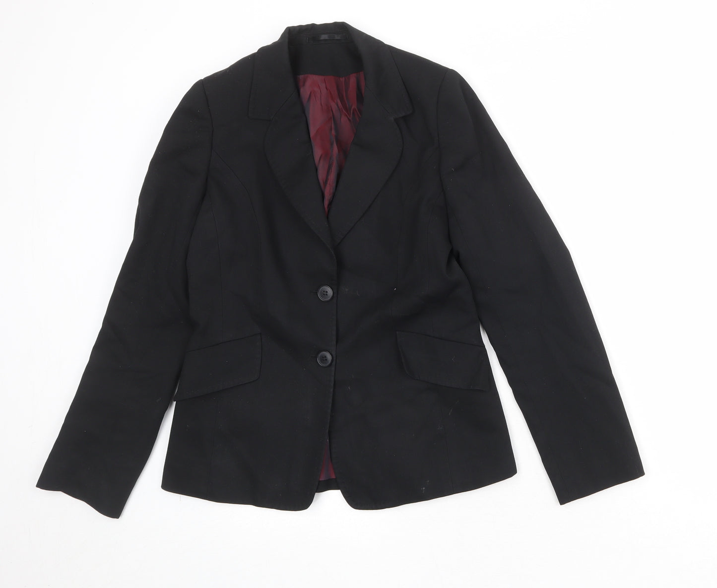 Evolution Womens Black Polyester Jacket Suit Jacket Size 8