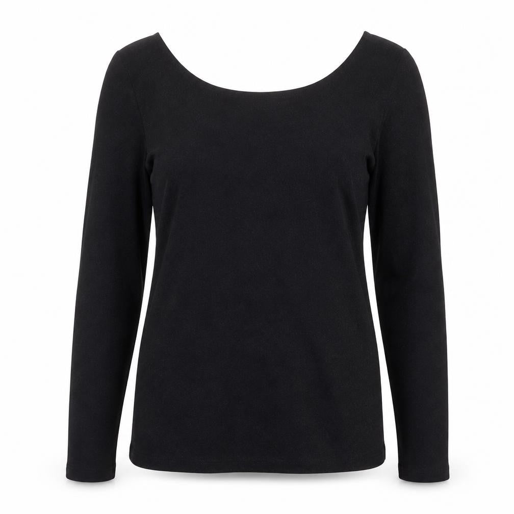 Soaked Womens Black Polyester Basic T-Shirt Size XL Round Neck