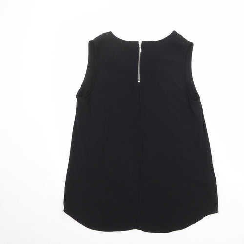 NEXT Womens Black Polyester Basic Blouse Size 10 V-Neck - Embellished