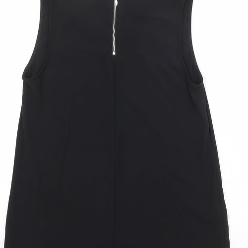 NEXT Womens Black Polyester Basic Blouse Size 10 V-Neck - Embellished
