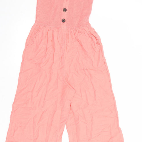 NEXT Womens Pink Polyester Jumpsuit One-Piece Size 6 Pullover - Strapless