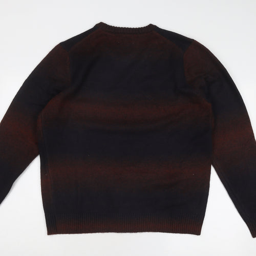 Marks and Spencer Mens Multicoloured Round Neck Polyester Pullover Jumper Size XL Long Sleeve