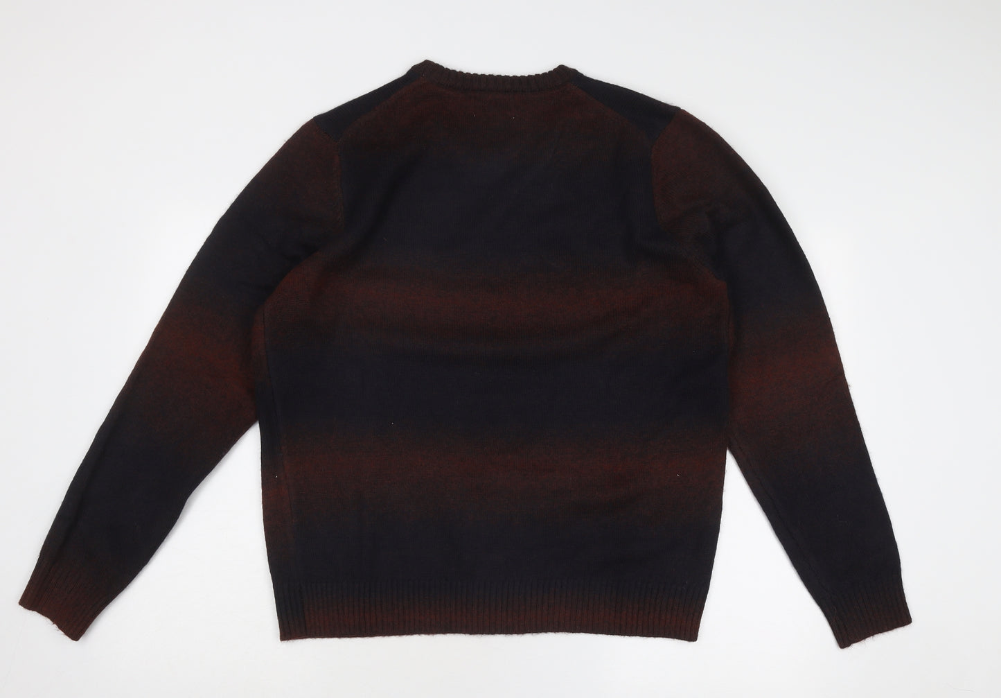 Marks and Spencer Mens Multicoloured Round Neck Polyester Pullover Jumper Size XL Long Sleeve