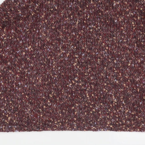 Indigo Womens Red Round Neck Acrylic Pullover Jumper Size 14 - Flecked