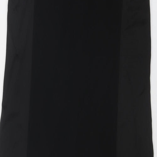 French Connection Womens Black Acetate Shift Size 8 Boat Neck Zip