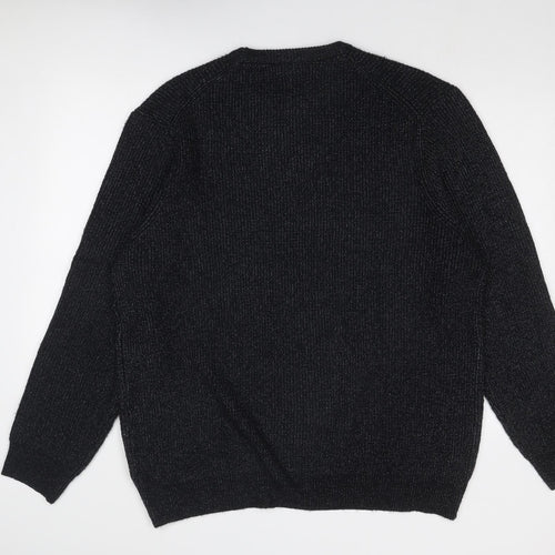 Marks and Spencer Mens Blue Round Neck Polyamide Pullover Jumper Size 2XL Long Sleeve