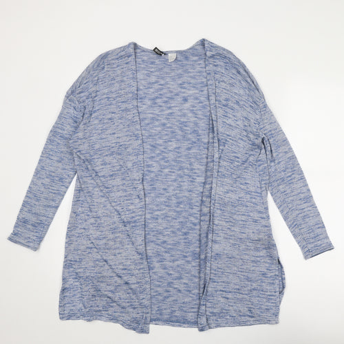 Divided by H&M Womens Blue V-Neck Polyester Cardigan Jumper Size M
