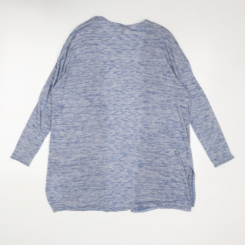 Divided by H&M Womens Blue V-Neck Polyester Cardigan Jumper Size M