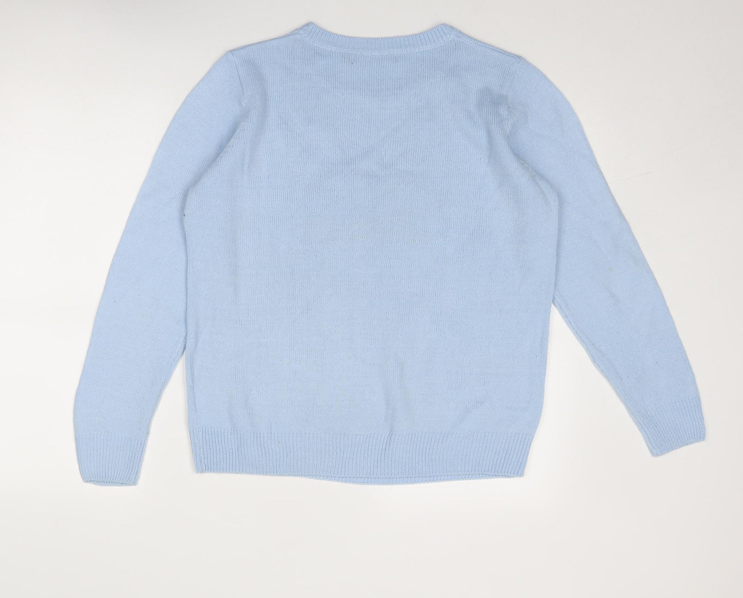 EWM Womens Blue Round Neck Acrylic Pullover Jumper Size 14 - Polar Bear Size 14-16