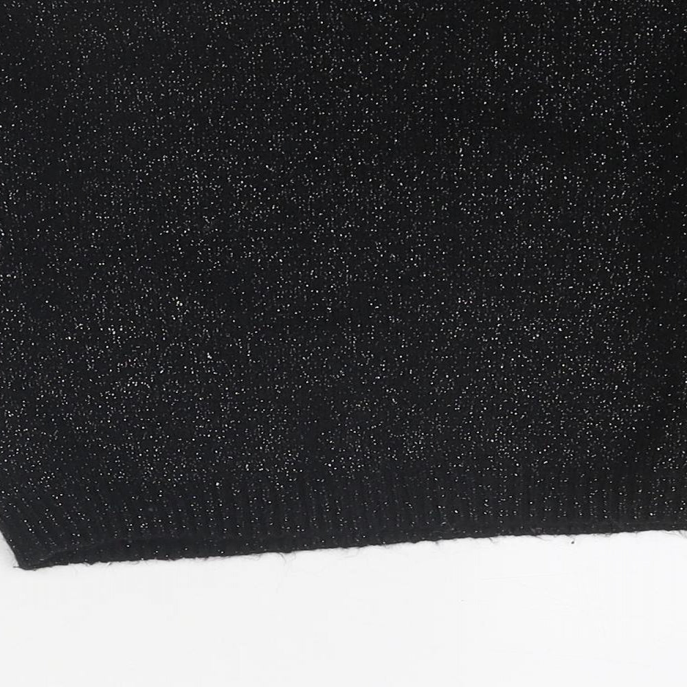 NEXT Girls Black Round Neck Acrylic Pullover Jumper Size 3 Years Pullover