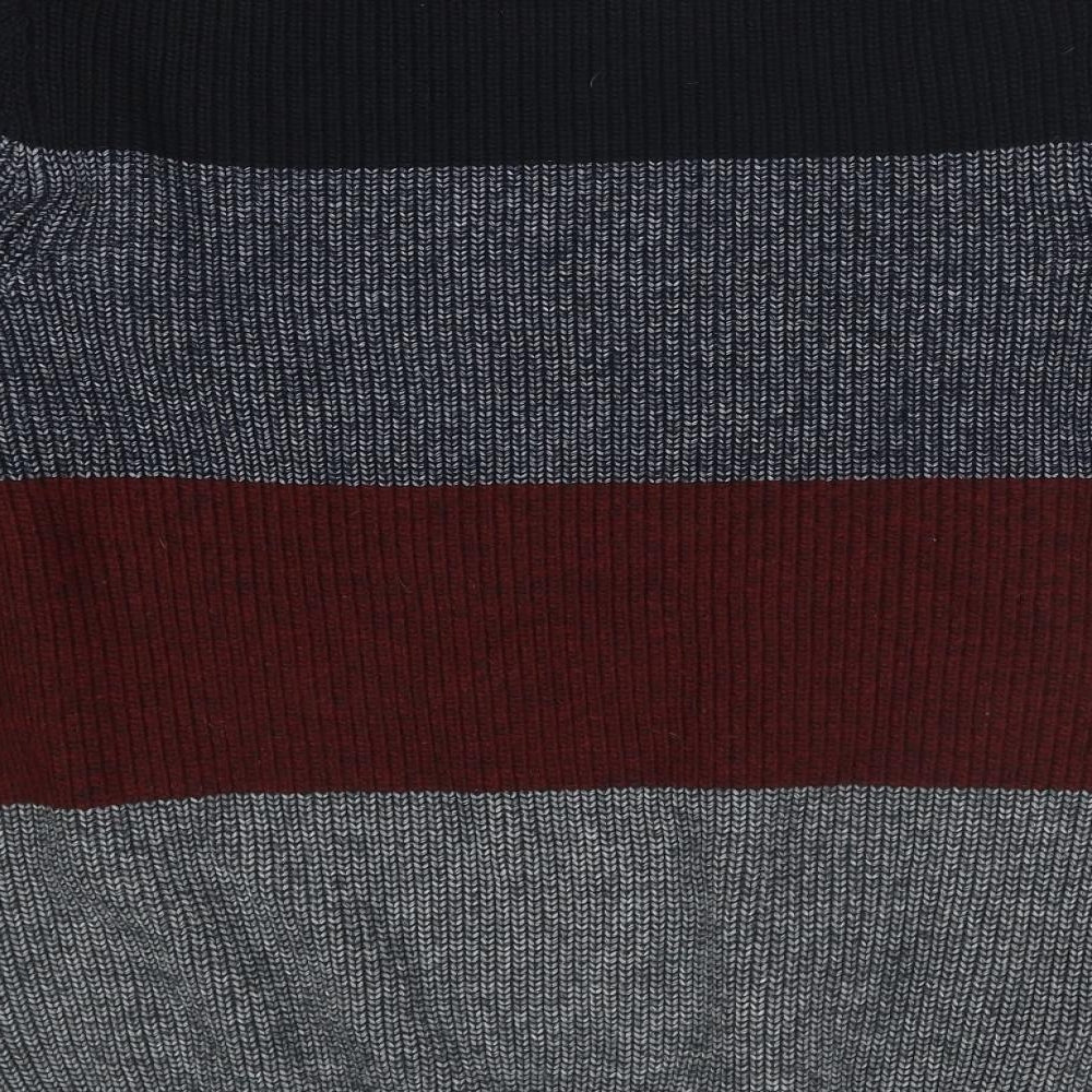 Marks and Spencer Mens Multicoloured Round Neck Polyester Pullover Jumper Size XL Long Sleeve