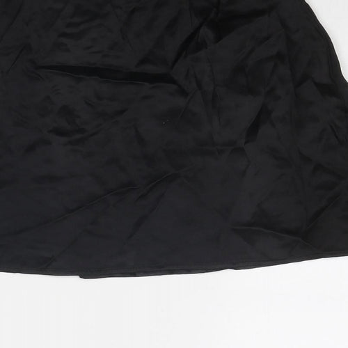 Zara Womens Black Viscose Wrap Skirt Size S Tie