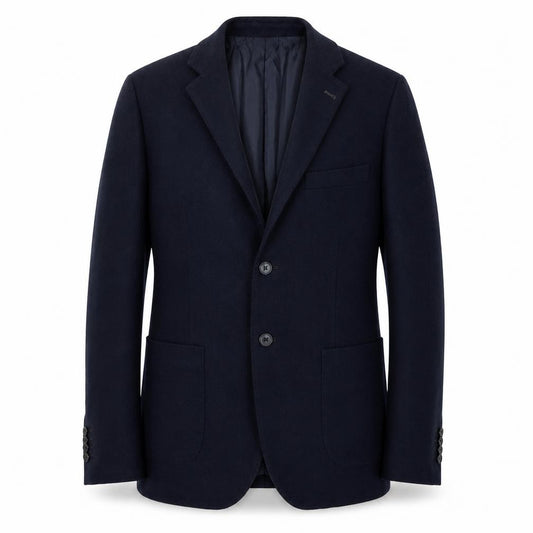 Front view of Libero men’s blue polyester jacket suit jacket, size 36, regular