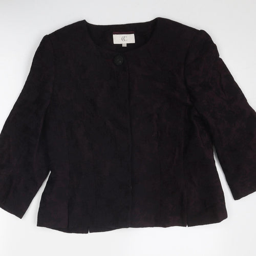 CC Womens Purple Jacket Size 12 Button