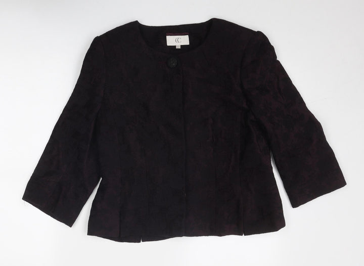 CC Womens Purple Jacket Size 12 Button