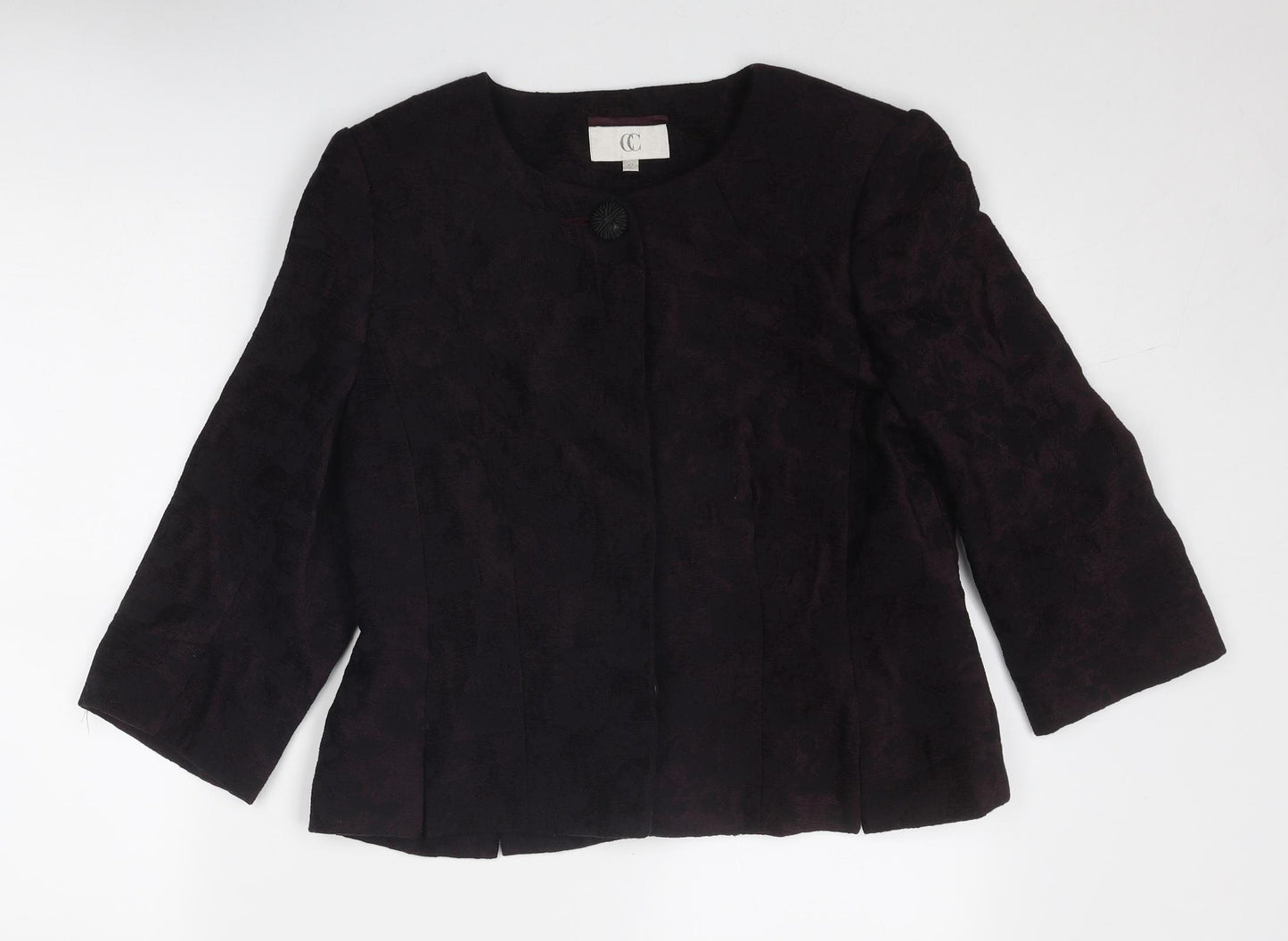 CC Womens Purple Jacket Size 12 Button