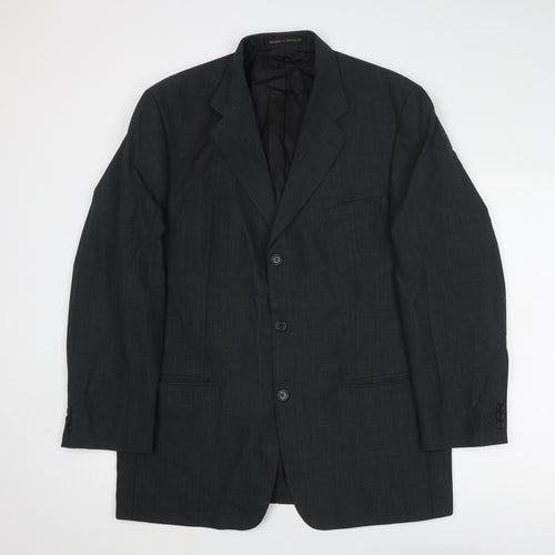 Marks and Spencer Mens Grey Polyester Jacket Blazer Size 42 Regular