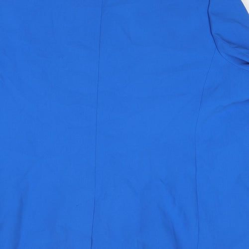 Marks and Spencer Womens Blue Polyester Jacket Suit Jacket Size 24