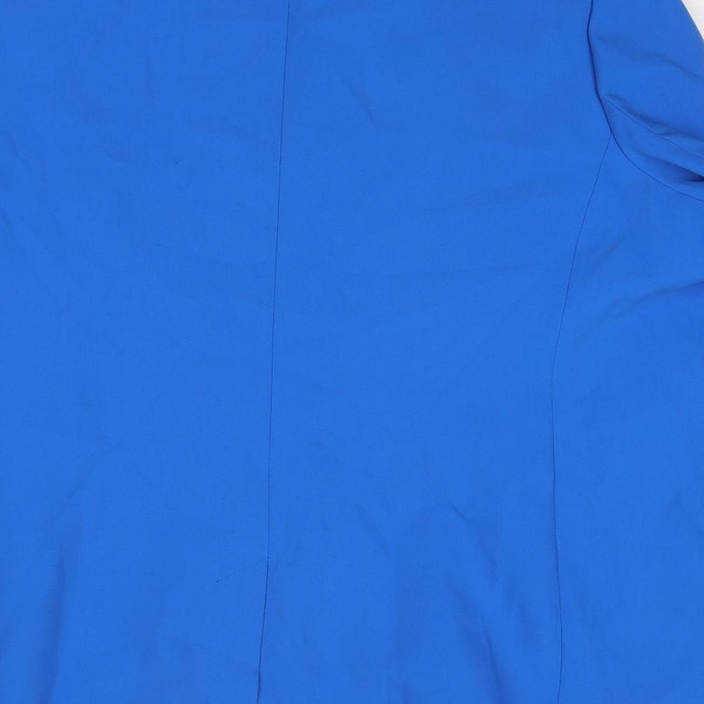 Marks and Spencer Womens Blue Polyester Jacket Suit Jacket Size 24