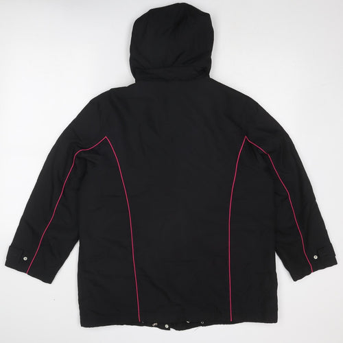 Bonmarché Womens Black Windbreaker Jacket Size 14 Zip