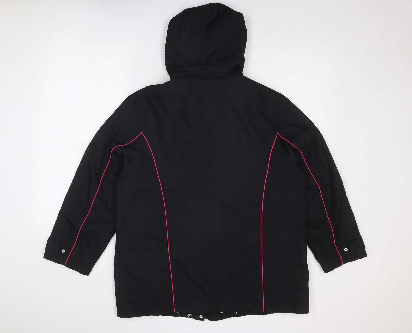 Bonmarché Womens Black Windbreaker Jacket Size 14 Zip