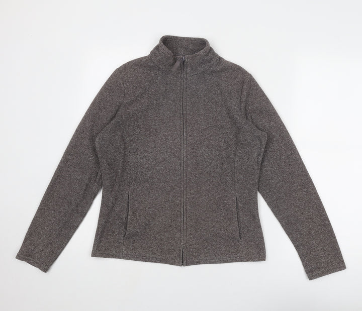 Marks and Spencer Womens Brown Geometric Jacket Size 12 Zip