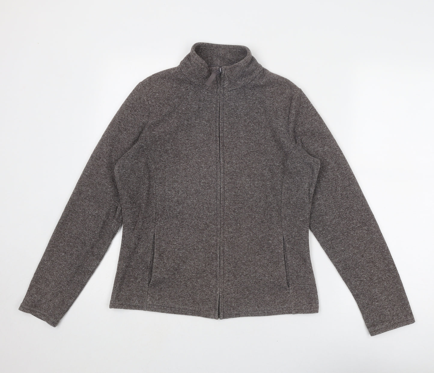 Marks and Spencer Womens Brown Geometric Jacket Size 12 Zip
