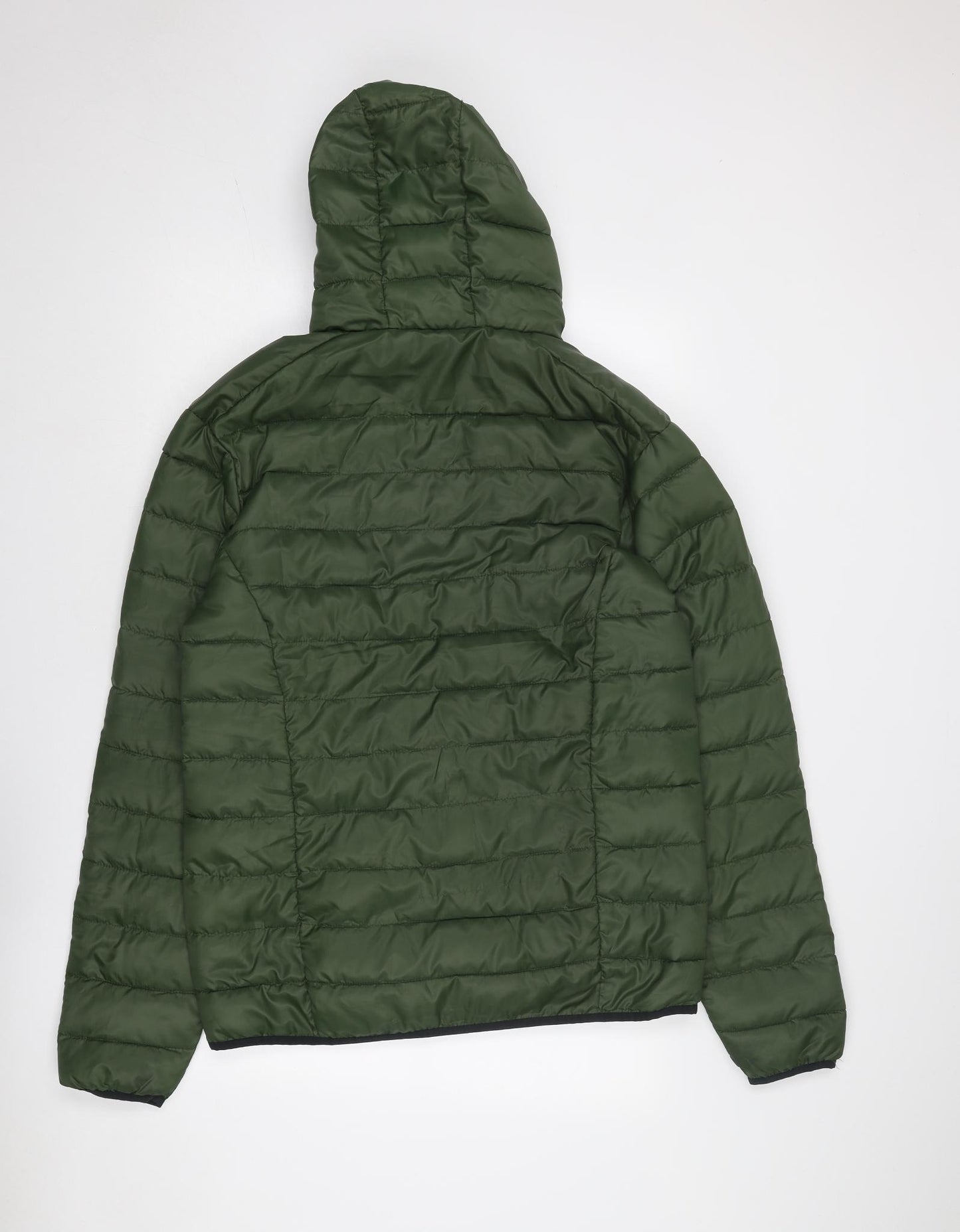 Freedom Trail Mens Green Quilted Jacket Size L Zip