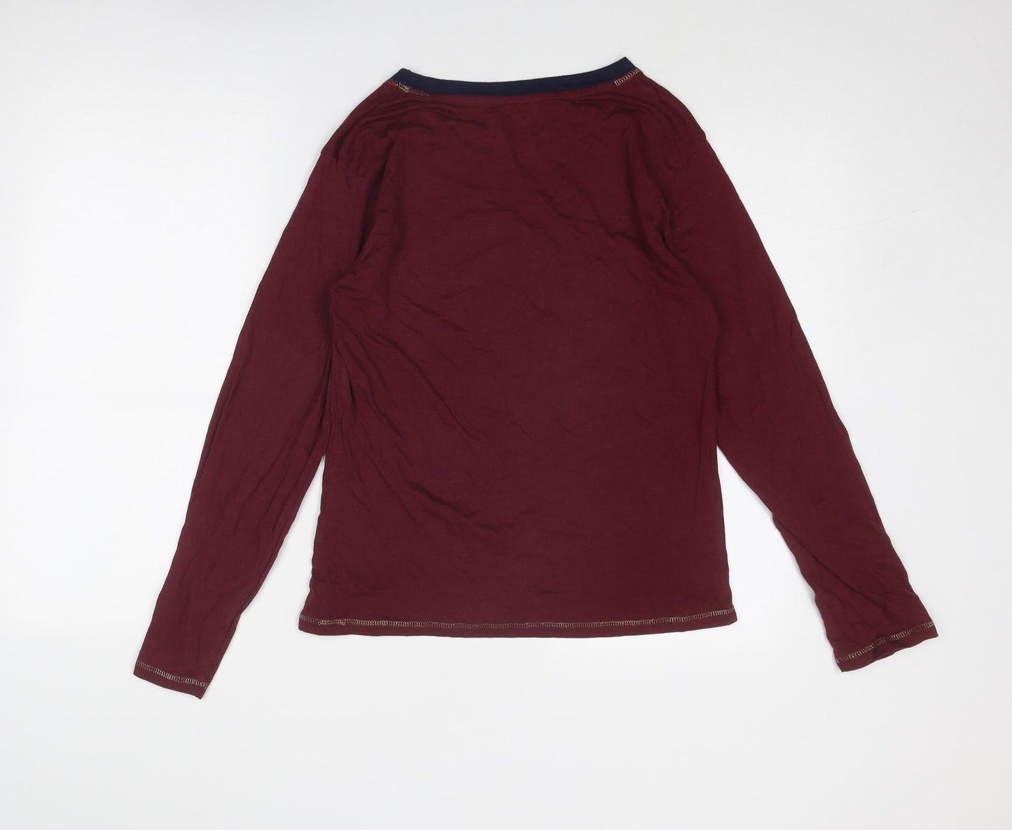 Harry Potter Womens Red Cotton Basic T-Shirt Size 6 Boat Neck - Size 6-8