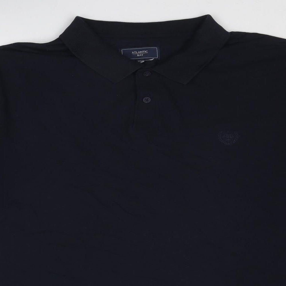 BHS Mens Blue Cotton Polo Size 2XL Collared Button