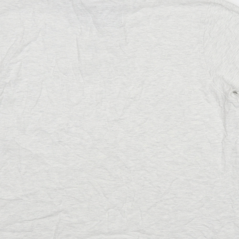 Marks and Spencer Mens Grey Cotton Polo Size 2XL Collared Button