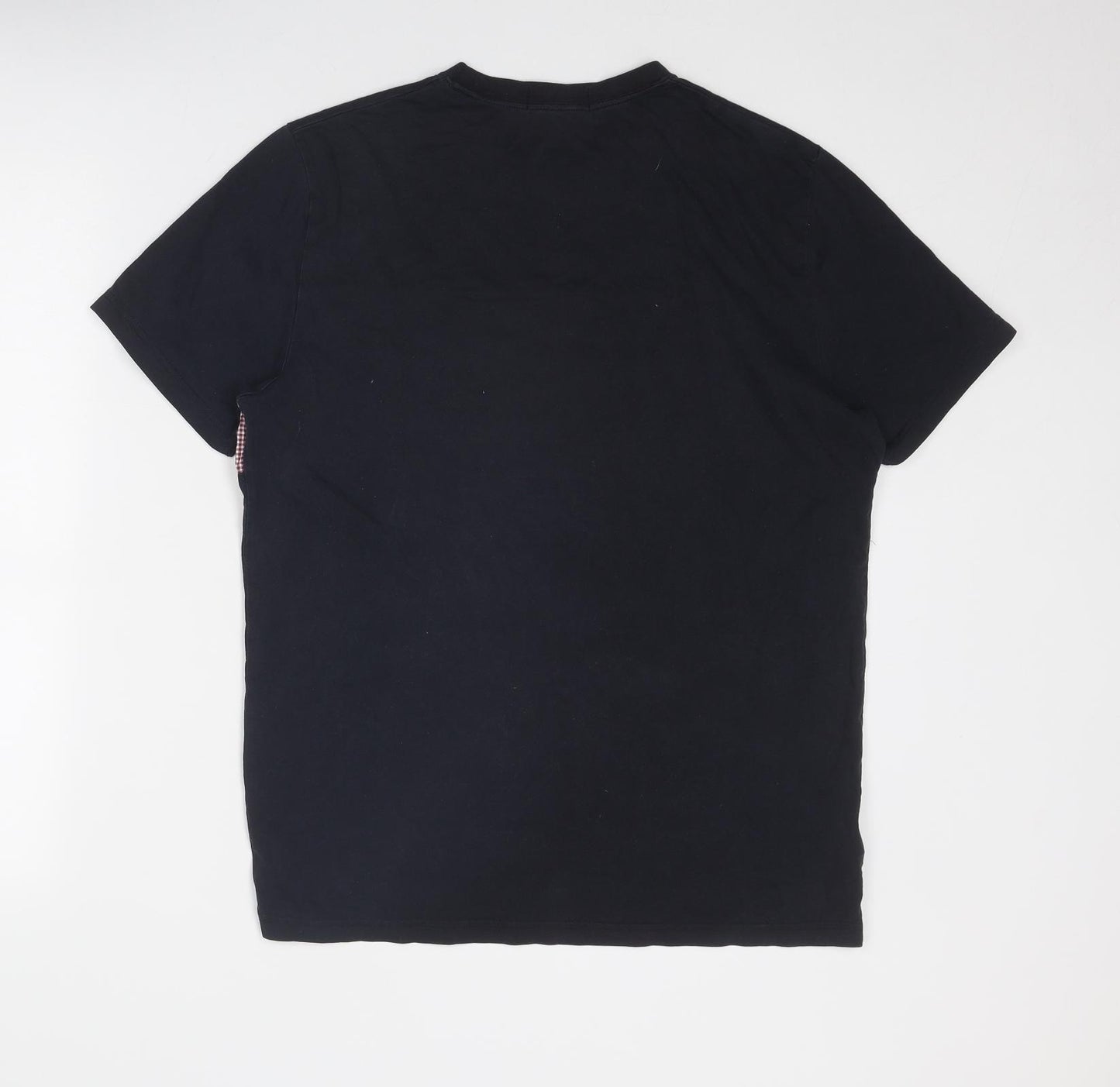 Fred Perry Mens Blue Colourblock Cotton T-Shirt Size M Round Neck