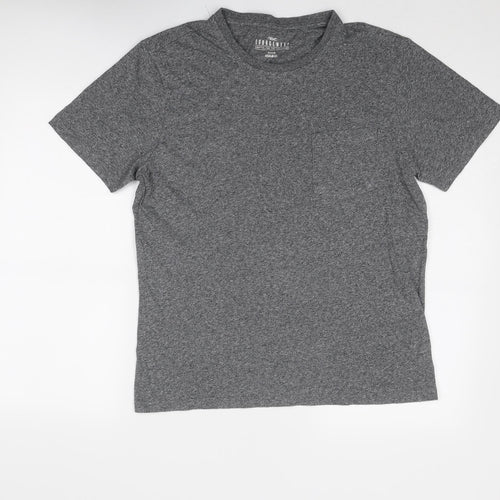 NEXT Mens Grey Cotton T-Shirt Size M Round Neck