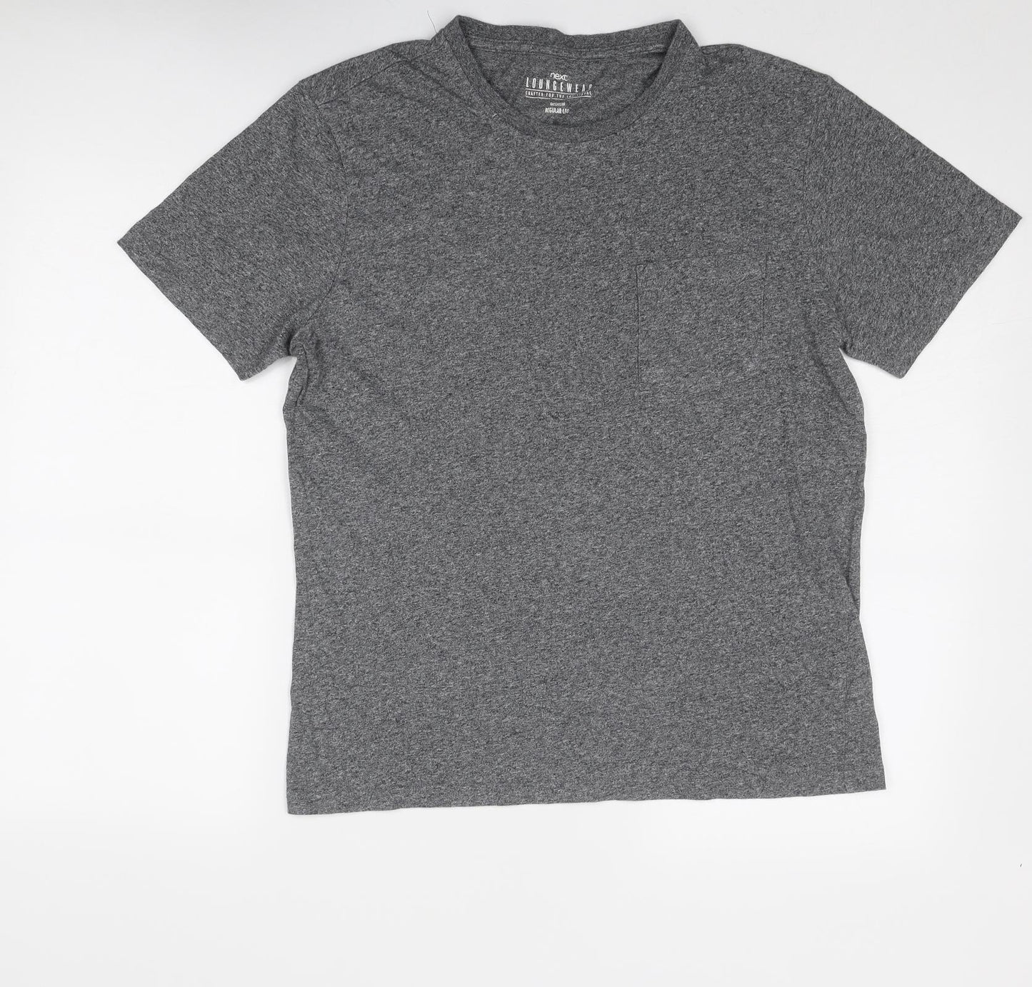 NEXT Mens Grey Cotton T-Shirt Size M Round Neck