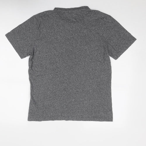 NEXT Mens Grey Cotton T-Shirt Size M Round Neck