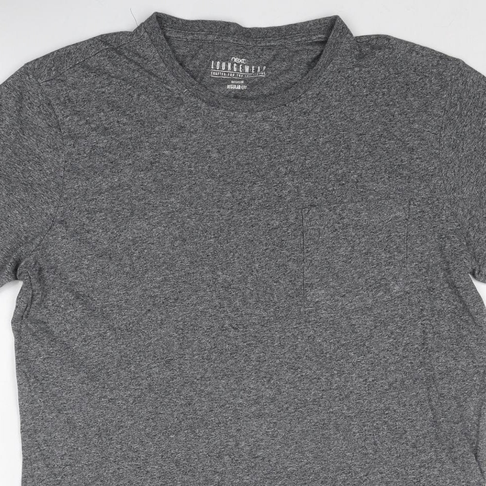 NEXT Mens Grey Cotton T-Shirt Size M Round Neck