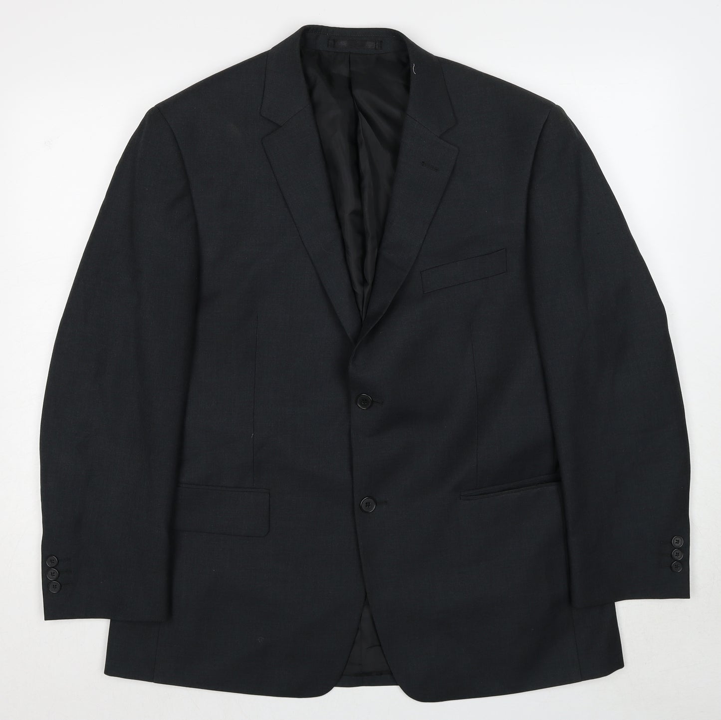 Karl Jackson Mens Grey Polyester Jacket Suit Jacket Size 42 Regular