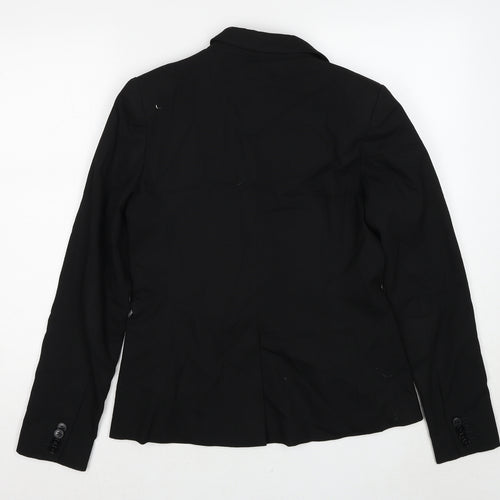 NEXT Womens Black Polyester Jacket Suit Jacket Size 10