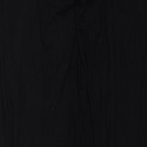 H&M Womens Black Viscose Trousers Size M Regular