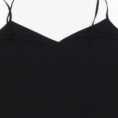 H&M Womens Black Polyester Basic Polo Size 22 V-Neck