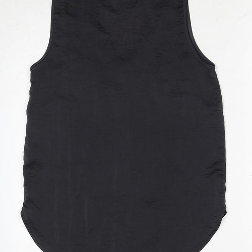 H&M Womens Grey Polyester Basic Tank Size 8 V-Neck