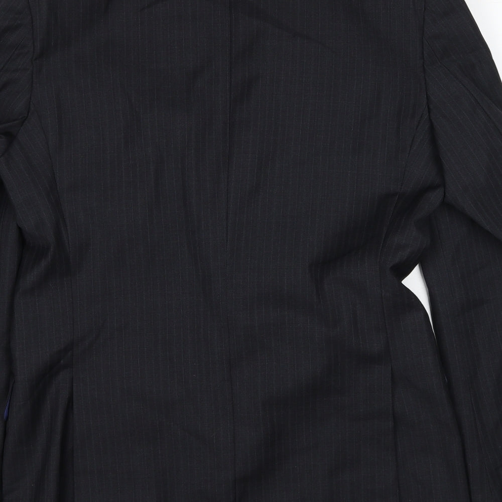 Marks and Spencer Mens Grey Striped Wool Jacket Suit Jacket Size 40 Regular
