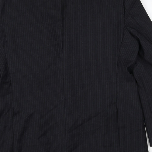 Marks and Spencer Mens Grey Striped Wool Jacket Suit Jacket Size 42 Regular
