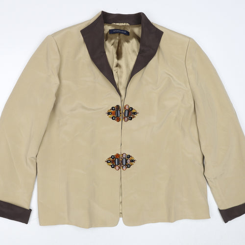 Windsmoor Womens Beige Jacket Blazer Size 20 Buckle