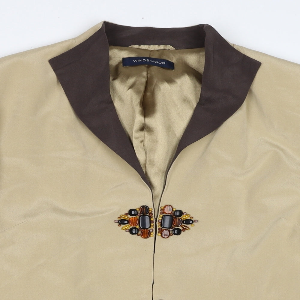 Windsmoor Womens Beige Jacket Blazer Size 20 Buckle