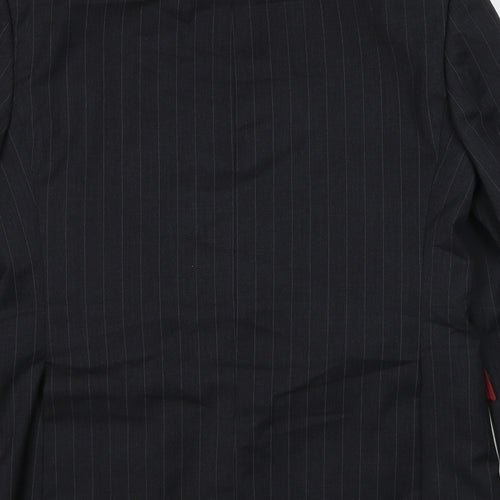 Marks and Spencer Mens Grey Striped Wool Jacket Suit Jacket Size 40 Regular
