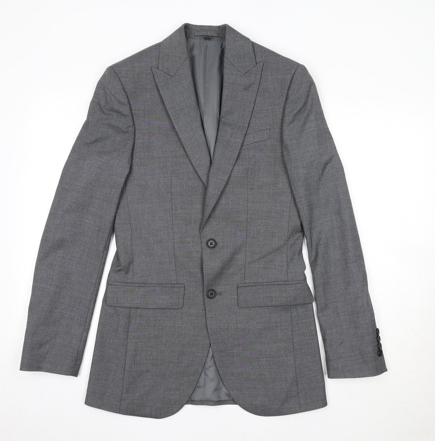 Marks and Spencer Mens Grey Polyester Jacket Suit Jacket Size 34 Regular