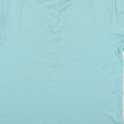 NEXT Mens Blue Cotton Polo Size XL Collared Button