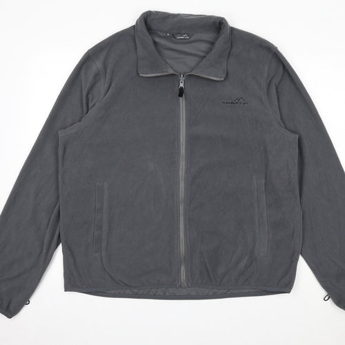 Freedom Trail Mens Grey Jacket Size L Zip